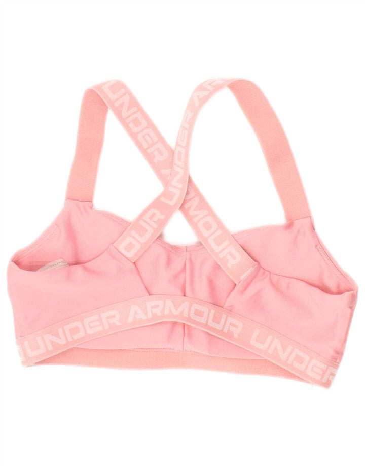 Under Armour Top deportivo con gráfico en bloques de color rosa pequeño/mediano para mujer