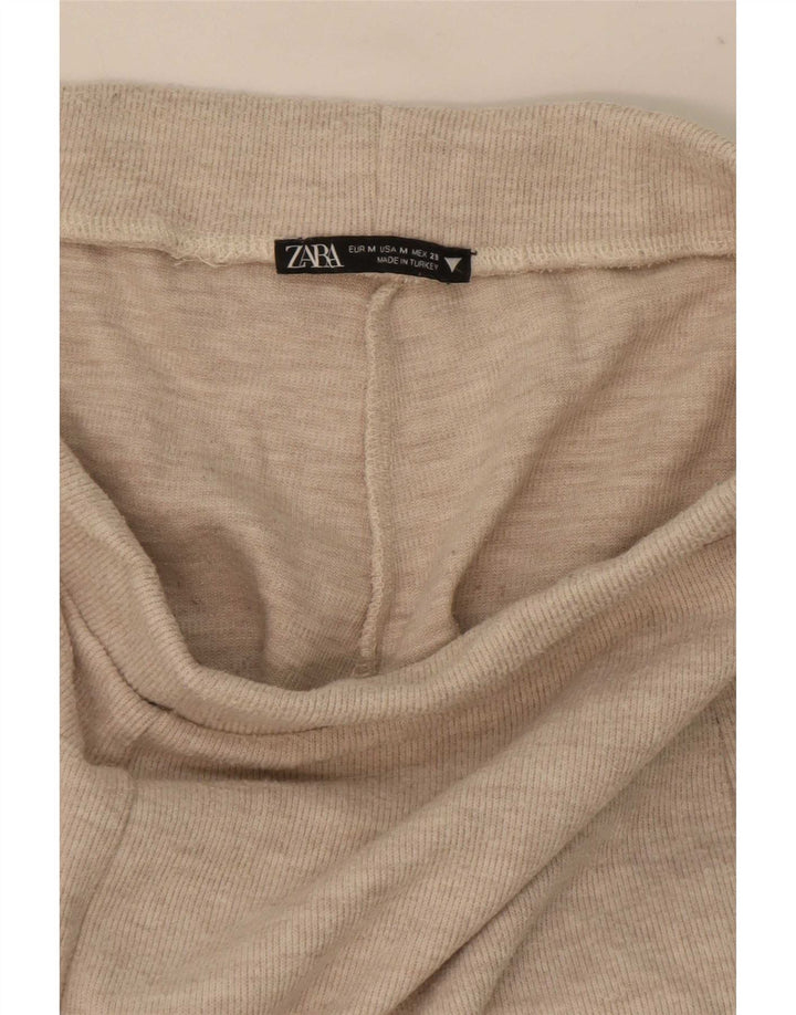 Zara Mujer Pantalón Chándal Mediano W28 L29 Beige