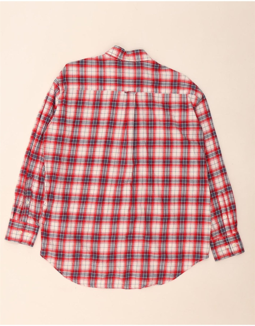 GANT Camisa larga de franela extragrande para mujer UK 8 Small Red Check Cotton
