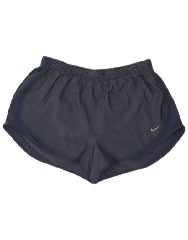 Nike Pantalones cortos deportivos Dri Fit para mujer UK 40 XL Poliéster moteado azul marino
