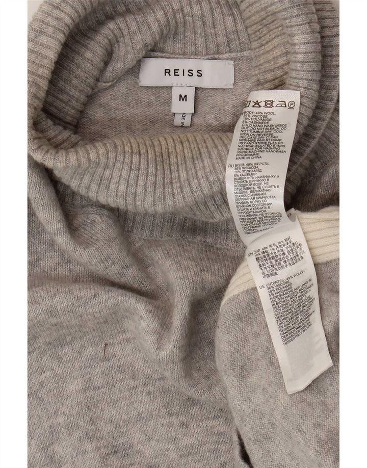 Jersey Con Cuello Vuelto De Lana Gris Medio Reiss Hombre