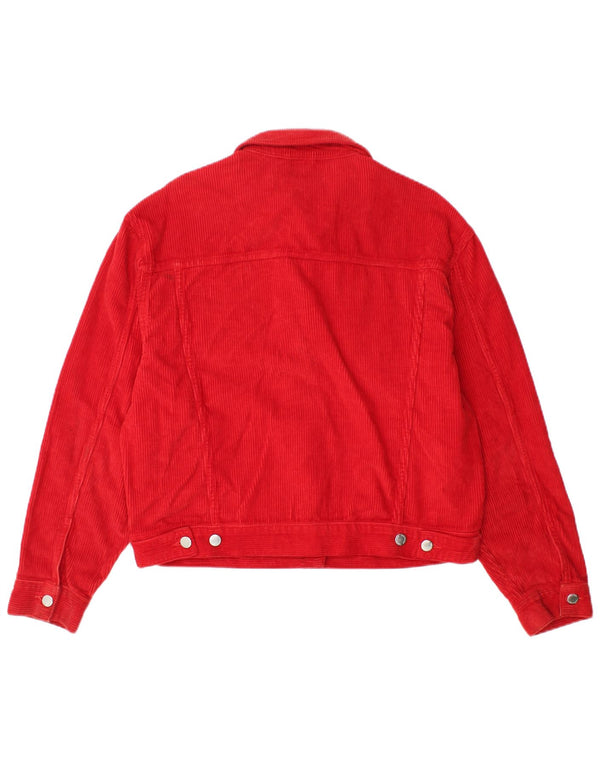 Topshop Chaqueta de pana extragrande para mujer UK 10 Small Red Cotton
