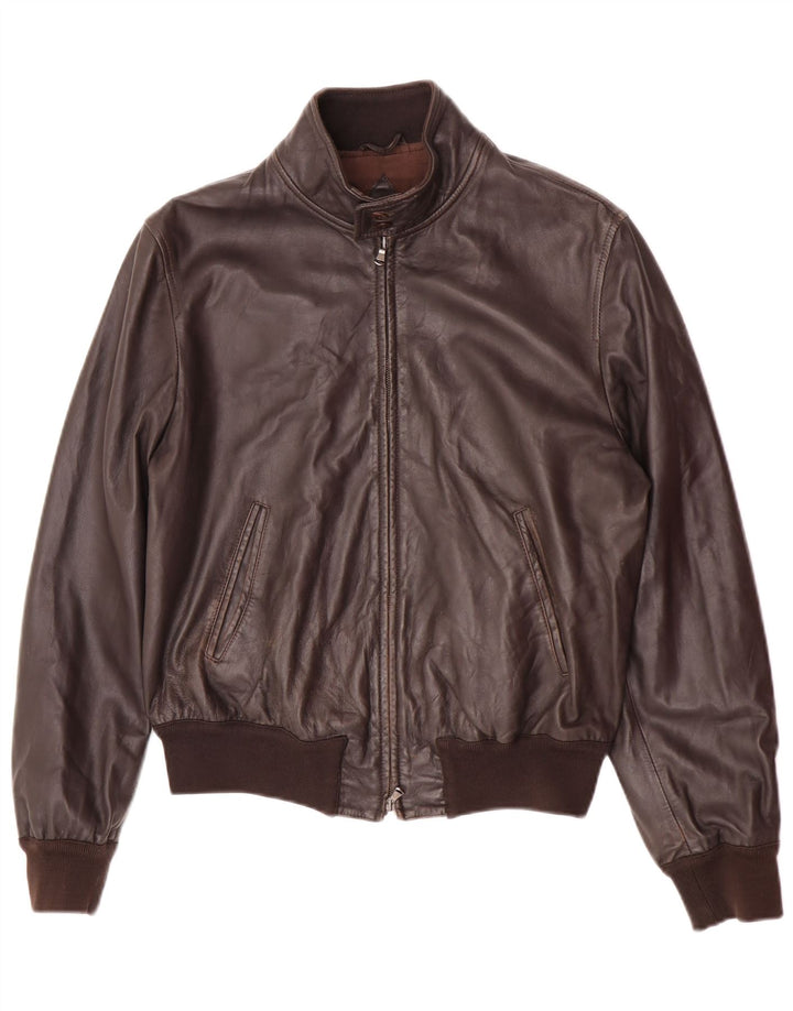 Chaqueta de cuero vintage para hombre Reino Unido 38 Marrón medio