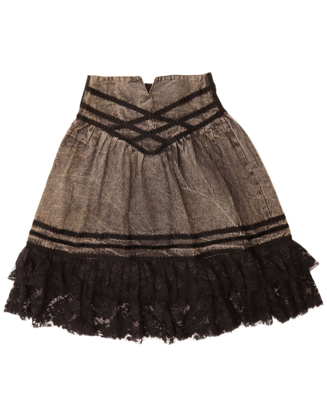 Falda vaquera VINTAGE para mujer W28 Gris medio