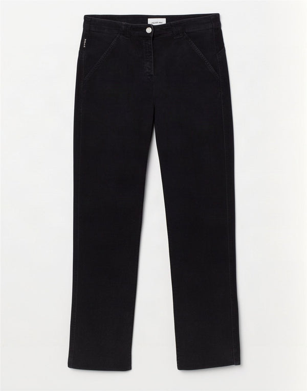 Armani Mujer Pantalones Casuales Rectos W31 L35 Azul Marino