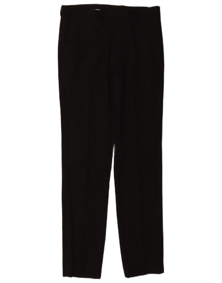 Marks & Spencer Pantalón de traje ajustado para hombre W32 L33 Poliéster negro