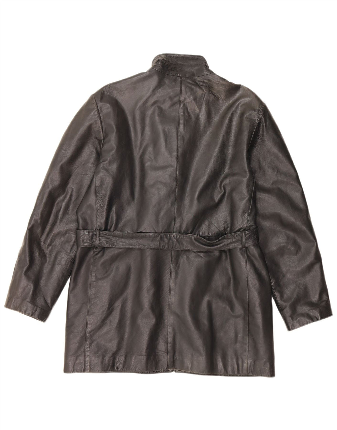 Vintage mujer chaqueta de cuero Reino Unido 16 cuero negro grande