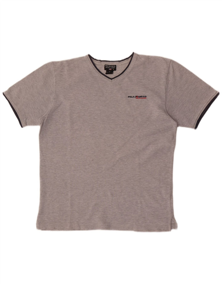Ralph Lauren Camiseta para hombre Top de algodón moteado gris medio