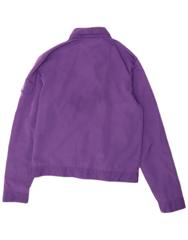 Calvin Klein Jeans - Chaqueta bomber gráfica para mujer, talla 40, color morado mediano