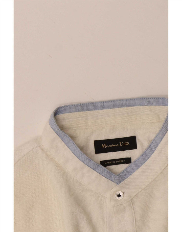 Polo Massimo Dutti Hombre Blanco Mediano Colorblock