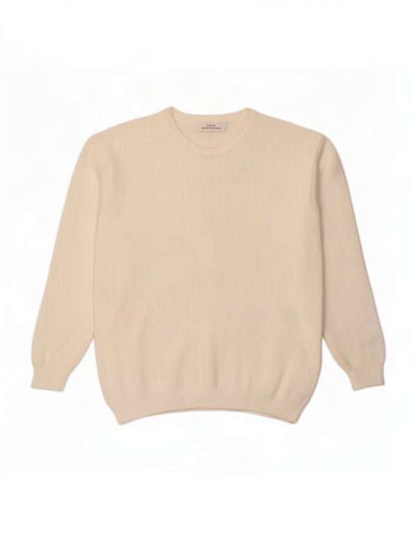 Marks & Spencer - Jersey de cuello redondo para mujer, talla 40, talla mediana, color blanco