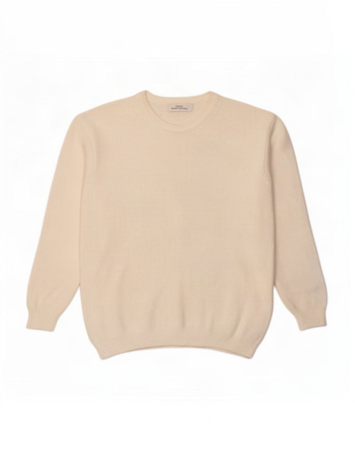 Marks & Spencer - Jersey de cuello redondo para mujer, talla 40, talla mediana, color blanco