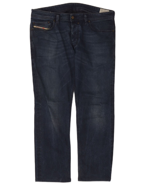 Diesel Hombre Safado Regular Slim Straight Jeans W34 L32 Algodón Azul Marino