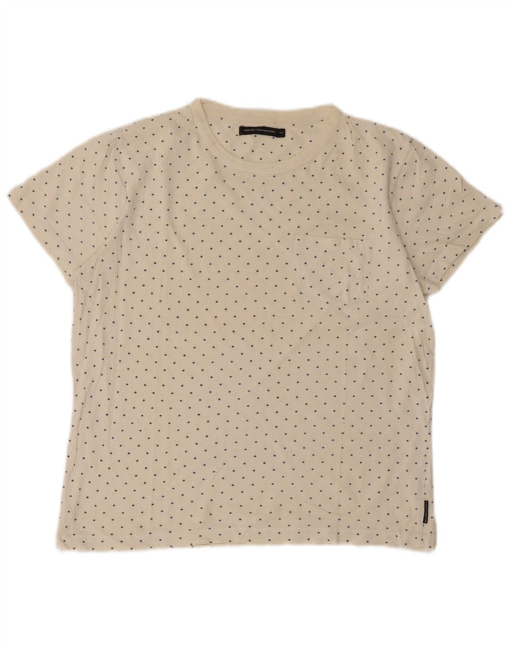 Camiseta para hombre French Connection Top Medium Off White Spotted