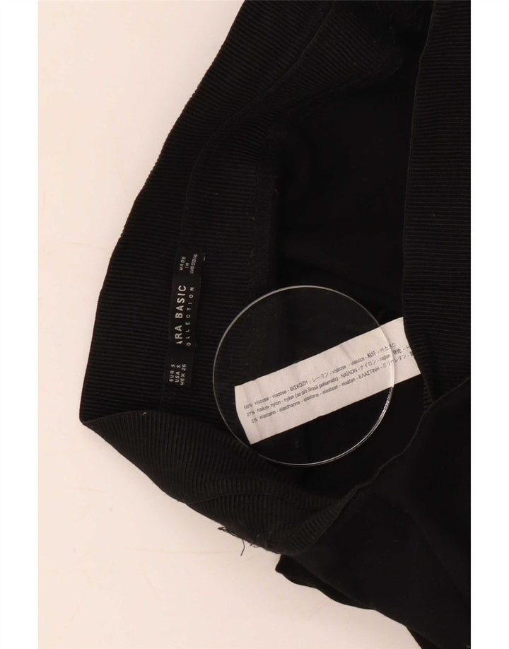 Zara Leggings Mujer UK 8 Small Viscosa Negra
