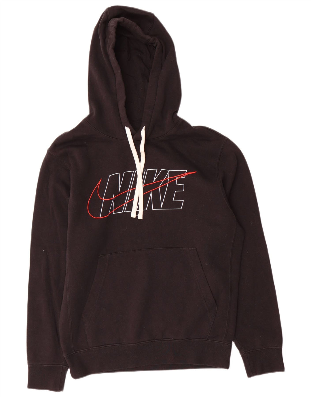 Nike Sudadera con capucha gráfica para hombre, talla pequeña, algodón negro