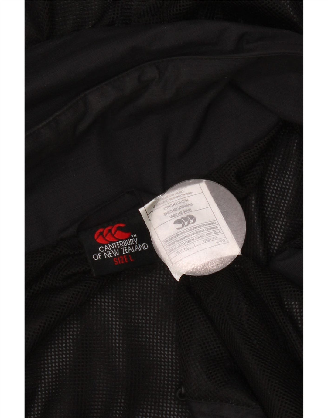 Canterbury Chaqueta impermeable con capucha para hombre, talla 40, nailon negro grande