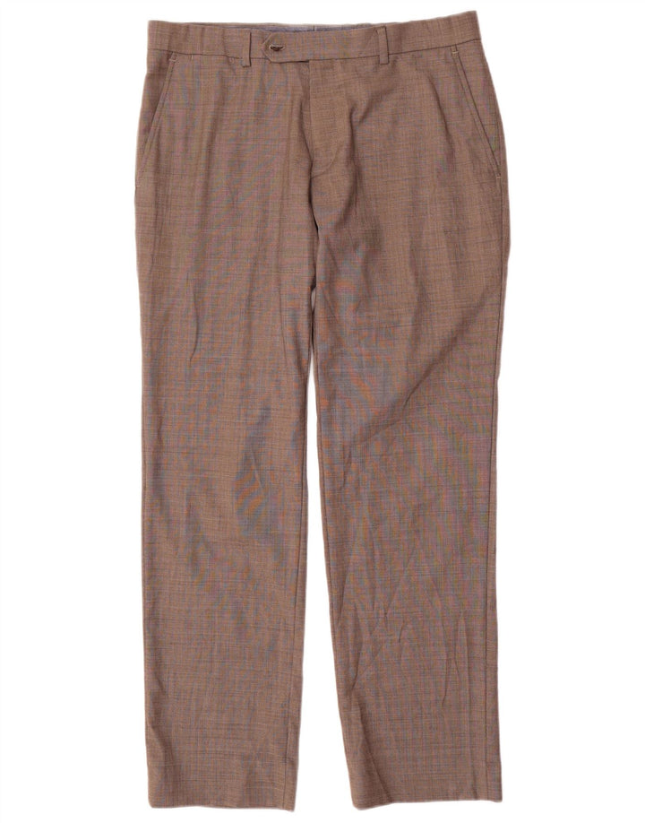 TOMMY HILFIGER Pantalón de traje recto para hombre W35 L30 Poliéster gris