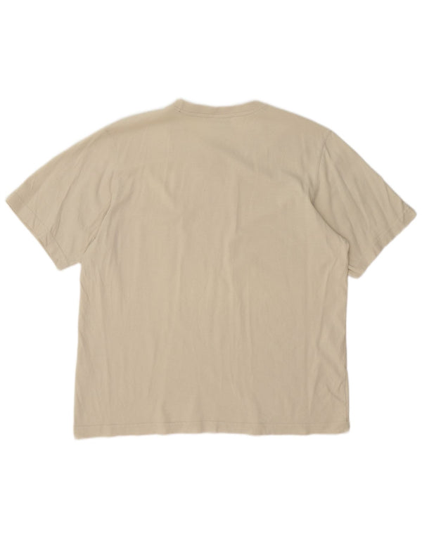 Adidas - Camiseta para hombre, talla grande, algodón beige