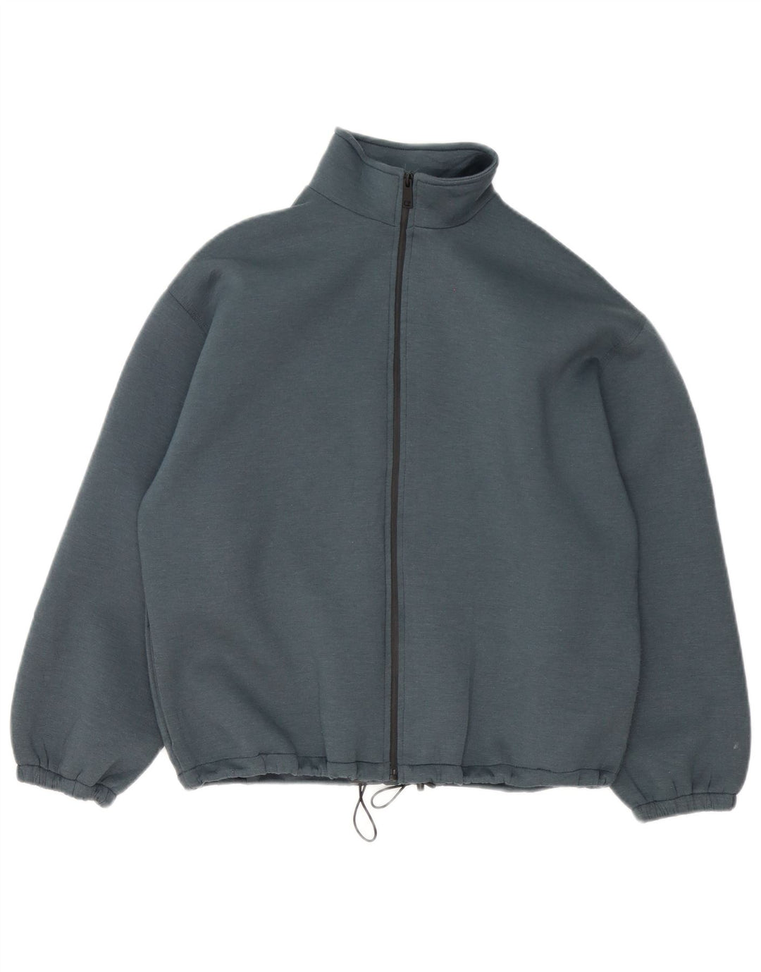 Zara Mujer Oversize Chándal Top Chaqueta UK 10 Small Azul Poliéster