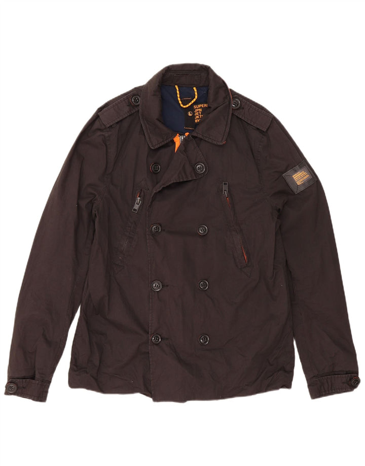 Superdry Chaquetón para mujer UK 46 Grande Algodón negro