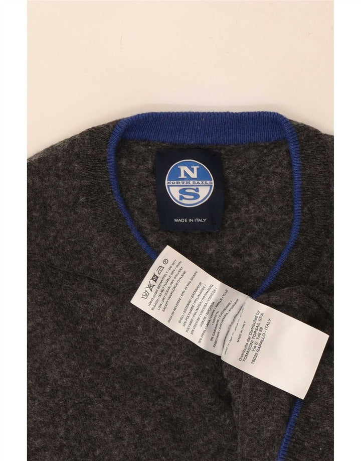 North Sails Jersey Con Cuello En V Para Hombre Poliamida Gris Medio