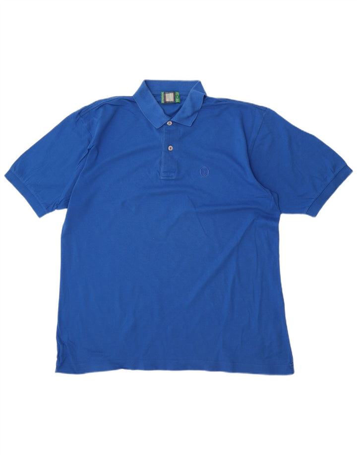 Sergio Tacchini Polo Hombre Grande Azul Algodón