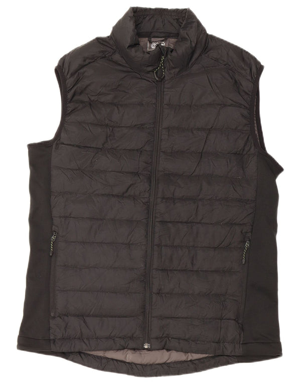 Jack Wolfskin Chaleco acolchado para hombre UK 34 XS Poliéster negro