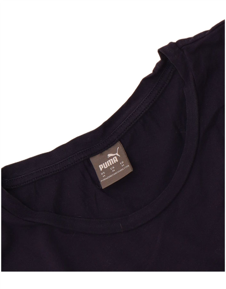Puma Camiseta gráfica para mujer Top UK 12 Medium Azul marino
