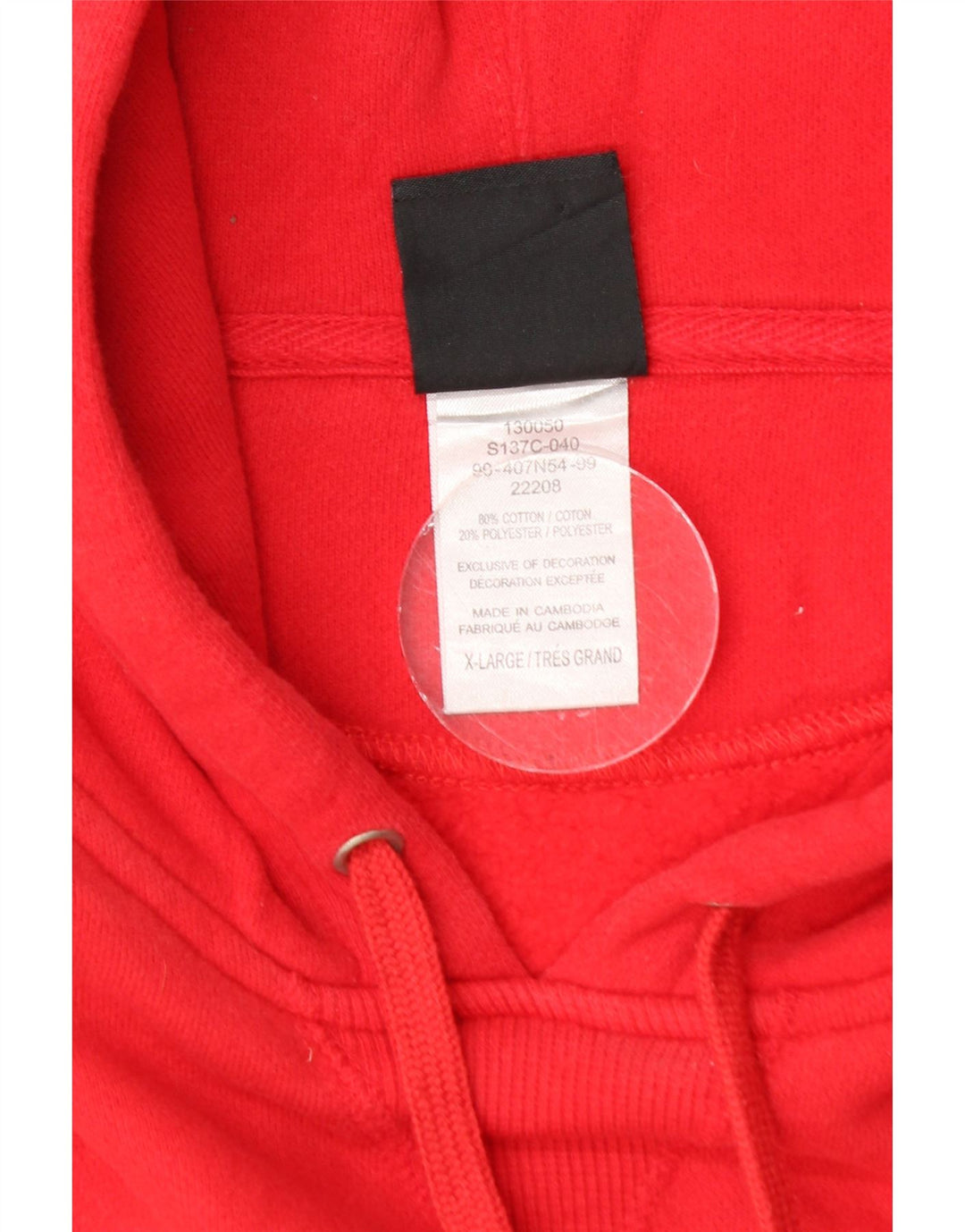 Champion Sudadera con capucha para hombre Jumper XL Algodón rojo