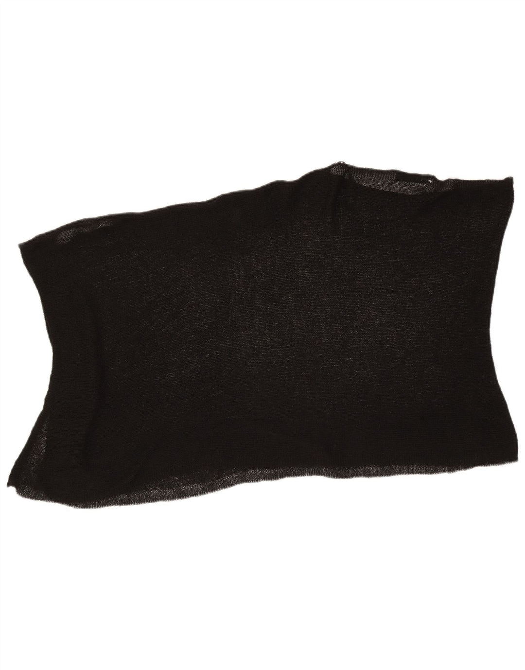 Zara Mujer Poncho Blusa Top UK 12 Medium Negro Acrílico