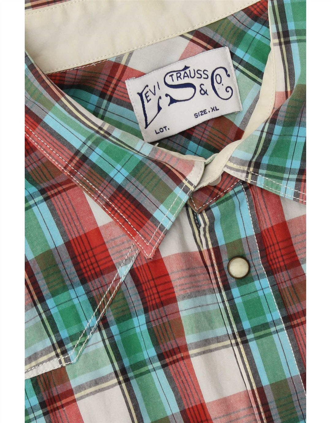 Camisa Levi's Hombre Manga Corta XL Cuadros Multicolor