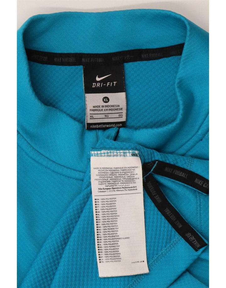 Nike Dri Fit - Chándal con cremallera y cuello para hombre, talla XL, color azul