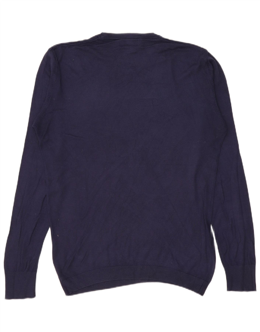 Zara Mens Crew Neck Jumper Sweater Grande Azul Marino