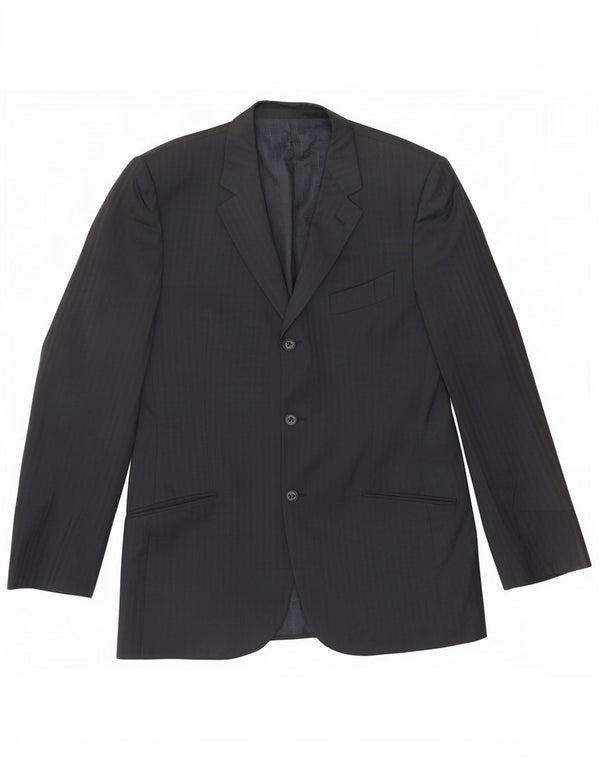Carlo Pignatelli Chaqueta tipo blazer de 3 botones para hombre IT 52 XL Azul marino a rayas