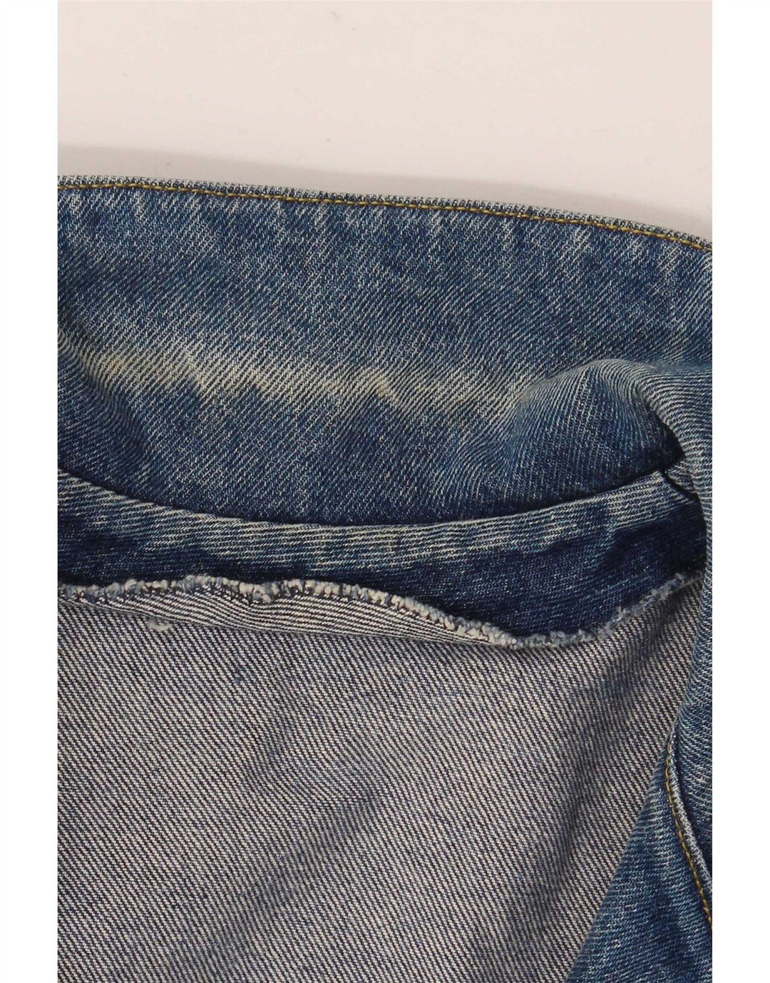 Vintage mujer oversize 2 botones denim Blazer chaqueta Reino Unido 18 XL azul