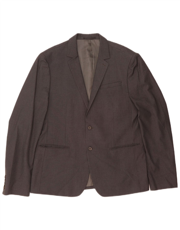 All Saints Chaqueta tipo blazer de 2 botones para hombre UK 42 XL Gris a rayas
