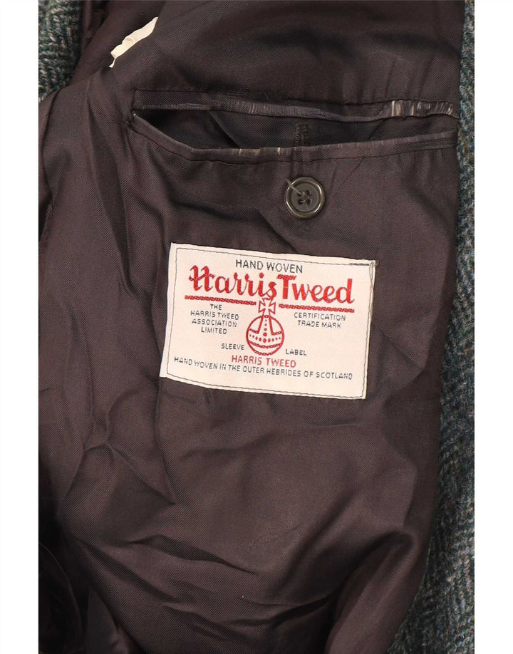 Harris Tweed Chaqueta tipo blazer de 2 botones para hombre IT 54 2XL Espiga verde