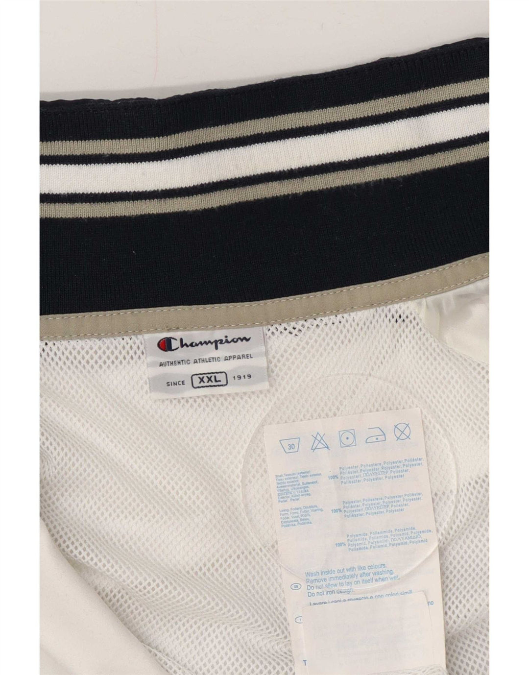 Champion Chaqueta superior de chándal para hombre 2XL Poliéster con bloques de color blanco