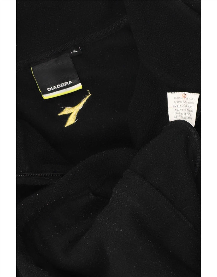Diadora Chaqueta polar para hombre UK 40 Large Poliéster color negro