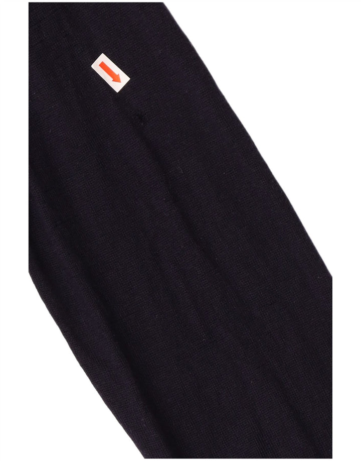 Lacoste Jersey de cuello redondo para hombre talla 4 mediano azul marino lana virgen