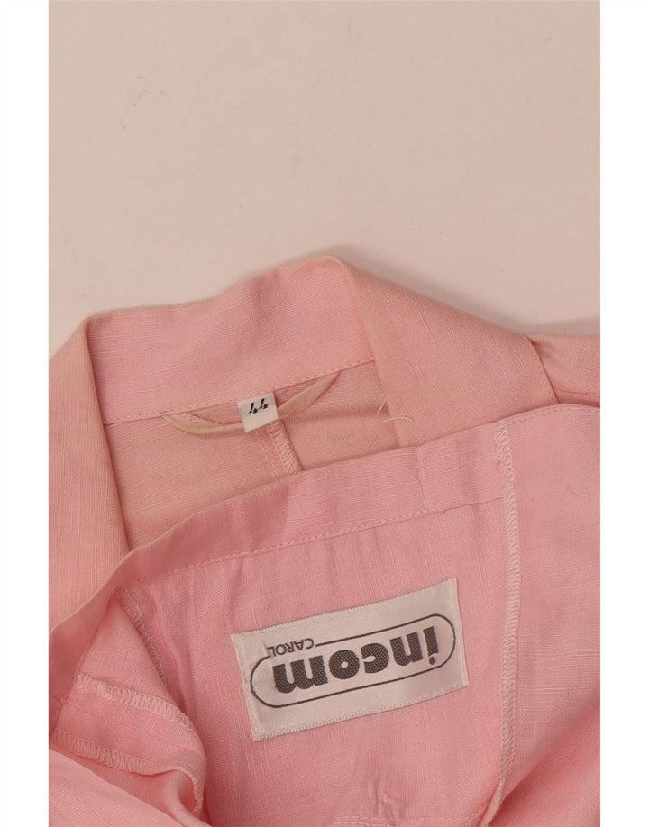 Incom Chaqueta Blazer de Manga Corta con 2 Botones para Mujer IT 44 Rosa Mediano