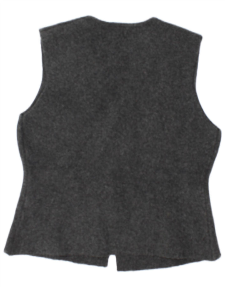 Zara Mujer Chaleco UK 44 Grande Poliéster Gris