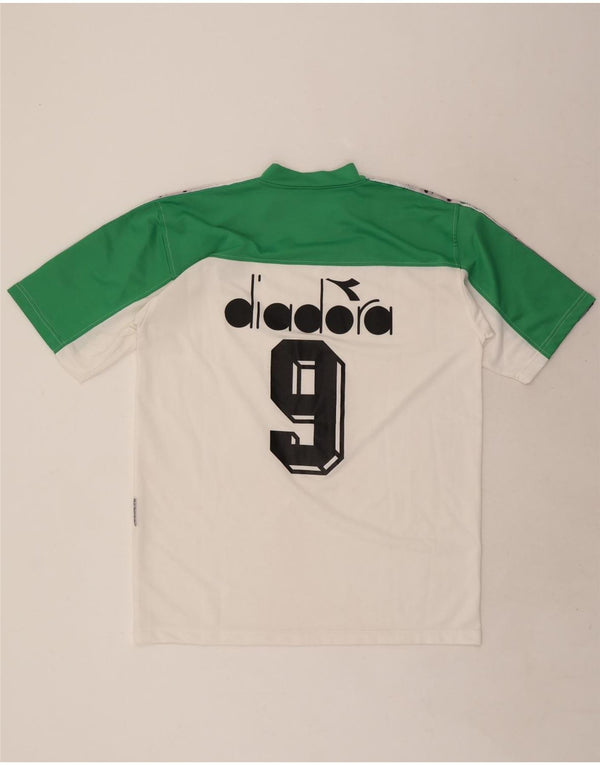 Diadora Hombre Camiseta Gráfica Top XL Blanco Colorblock Poliéster