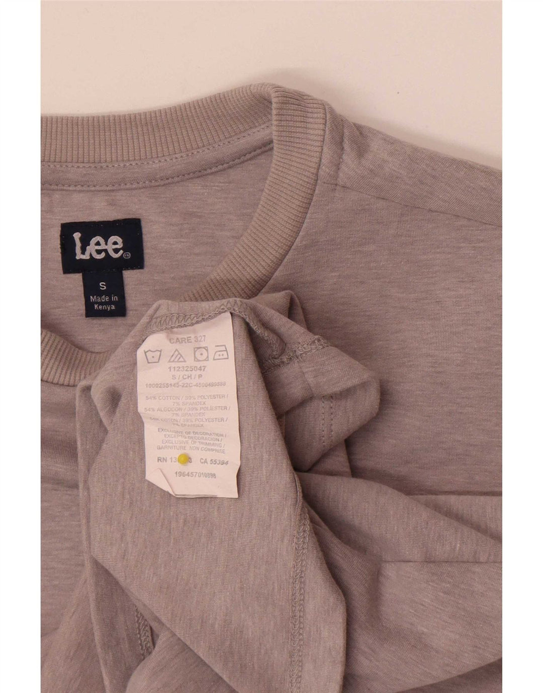 Lee Top corto extragrande para mujer UK 10 Pequeño Algodón gris