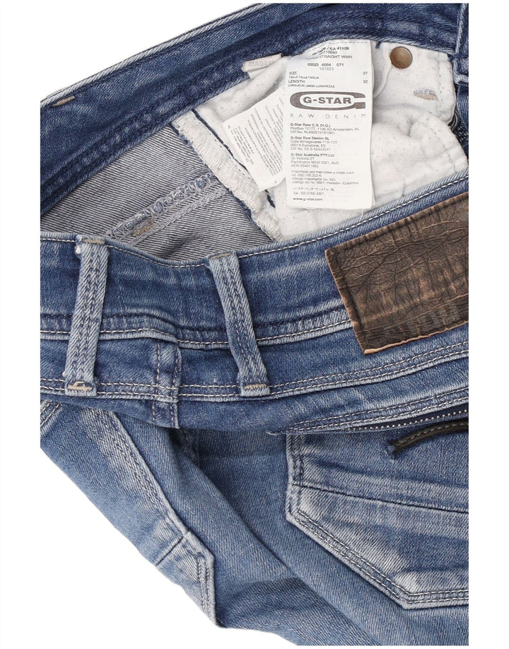 Jeans Rectos G-Star Mujer W27 L27 Algodón Azul