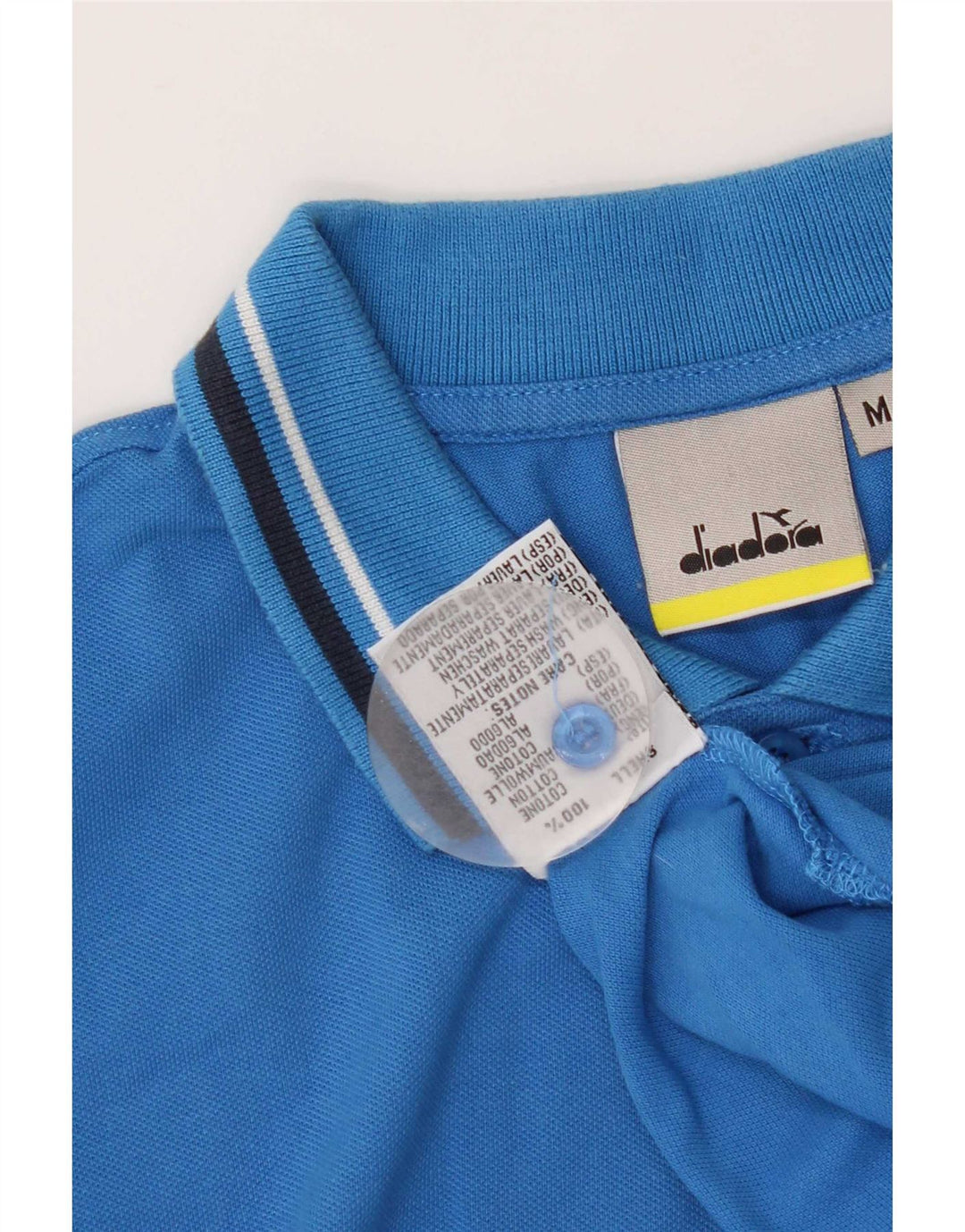 Polo Diadora Hombre Algodón Azul Medio