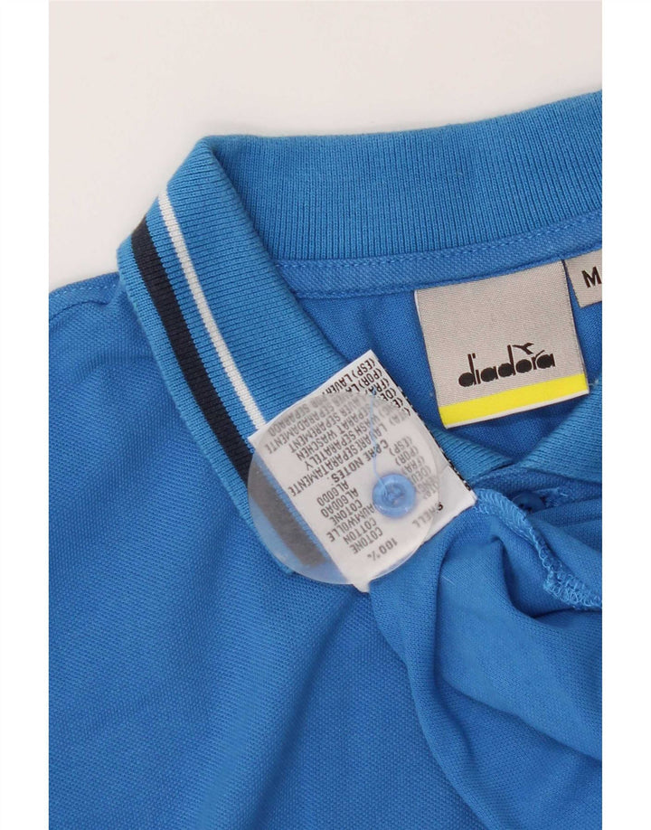 Polo Diadora Hombre Algodón Azul Medio