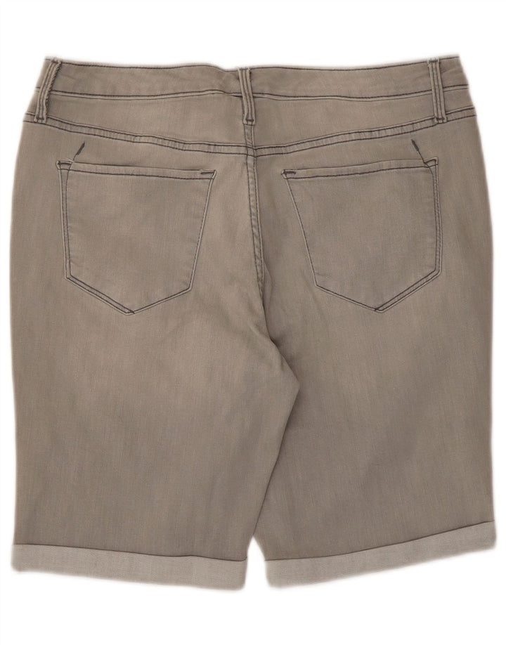 Mossimo Pantalones cortos de mezclilla elásticos de talle medio para mujer US 12 grande W31 gris