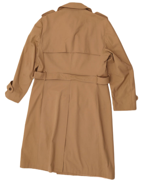 Vintage hombres gabardina Reino Unido 38 poliéster beige medio